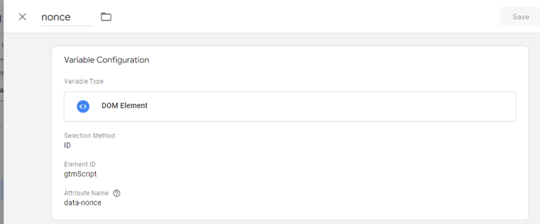 Google Tag Manager Variable